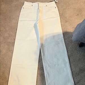 Blank NYC Cream Flare Jeans
